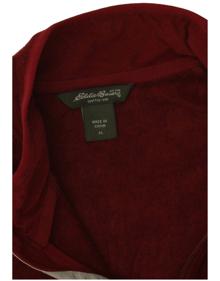 Jachetă de trening pentru femei Eddie Bauer UK 18 XL Poliester striat roșu