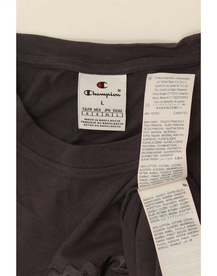 Tricou grafic pentru bărbați Champion Top mare din bumbac gri