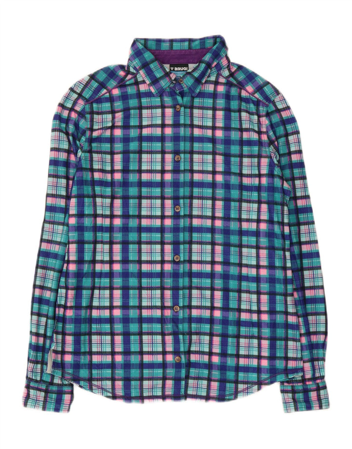 Cămașă de flanel pentru femei BRUGI UK 14, mare, cu carouri albastre