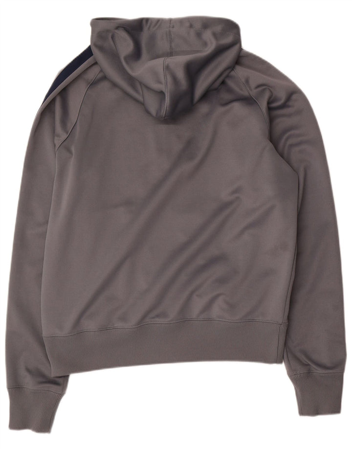 Pulover Nike pentru bărbați, cu fermoar, gri mediu, poliester color bloc