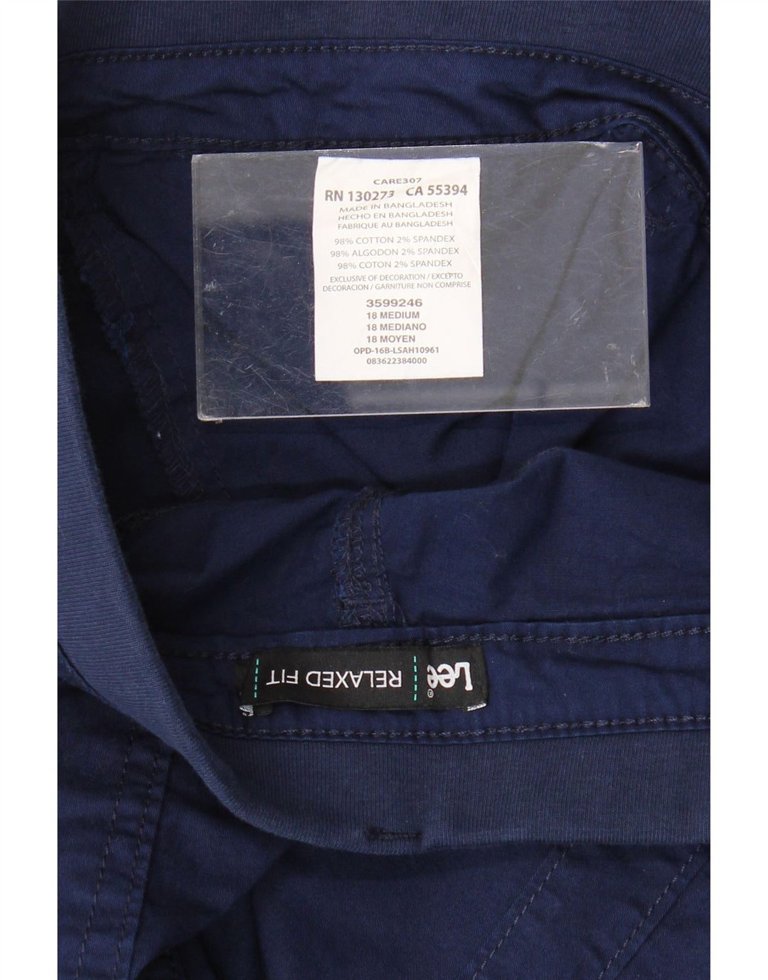 Pantaloni scurti cargo LEE pentru femei, cu tăiere relaxată, US 18 2XL W38, bumbac bleumarin
