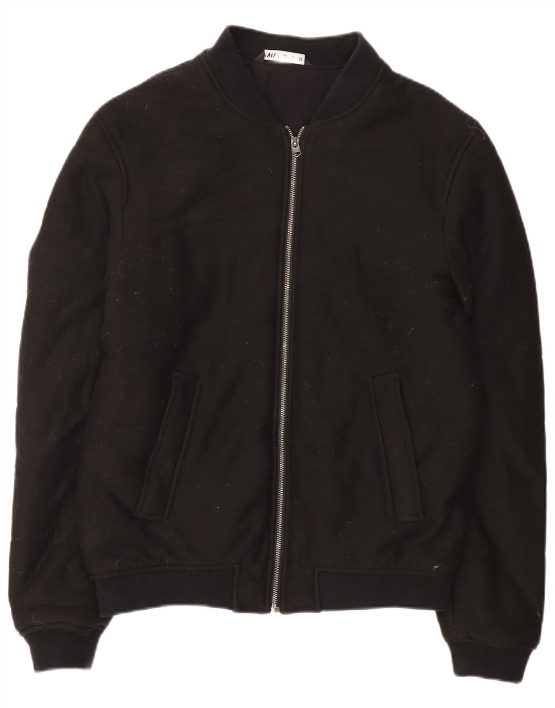 Bomber pentru bărbați Zara UK 40, mare, negru, bumbac