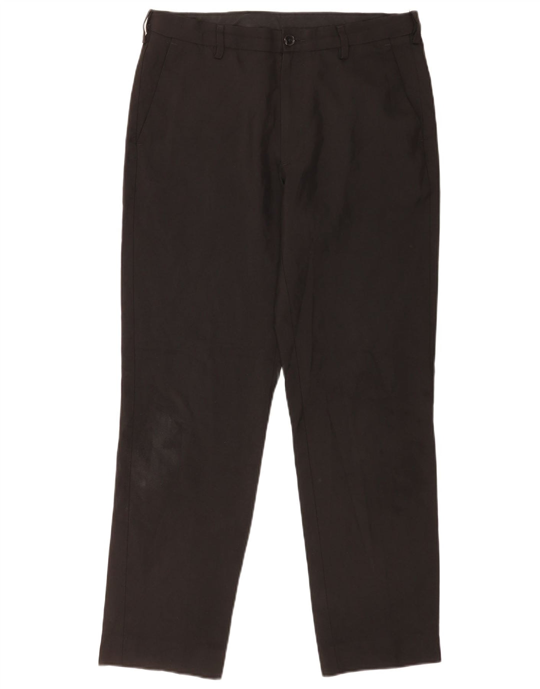 Pantaloni chino pentru bărbați Marks & Spencer, cu ajustare normală, L32 L31, poliester negru