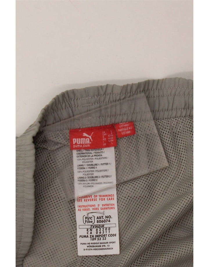 Pantaloni de trening grafic PUMA pentru bărbați Joggeri mari, gri, poliester