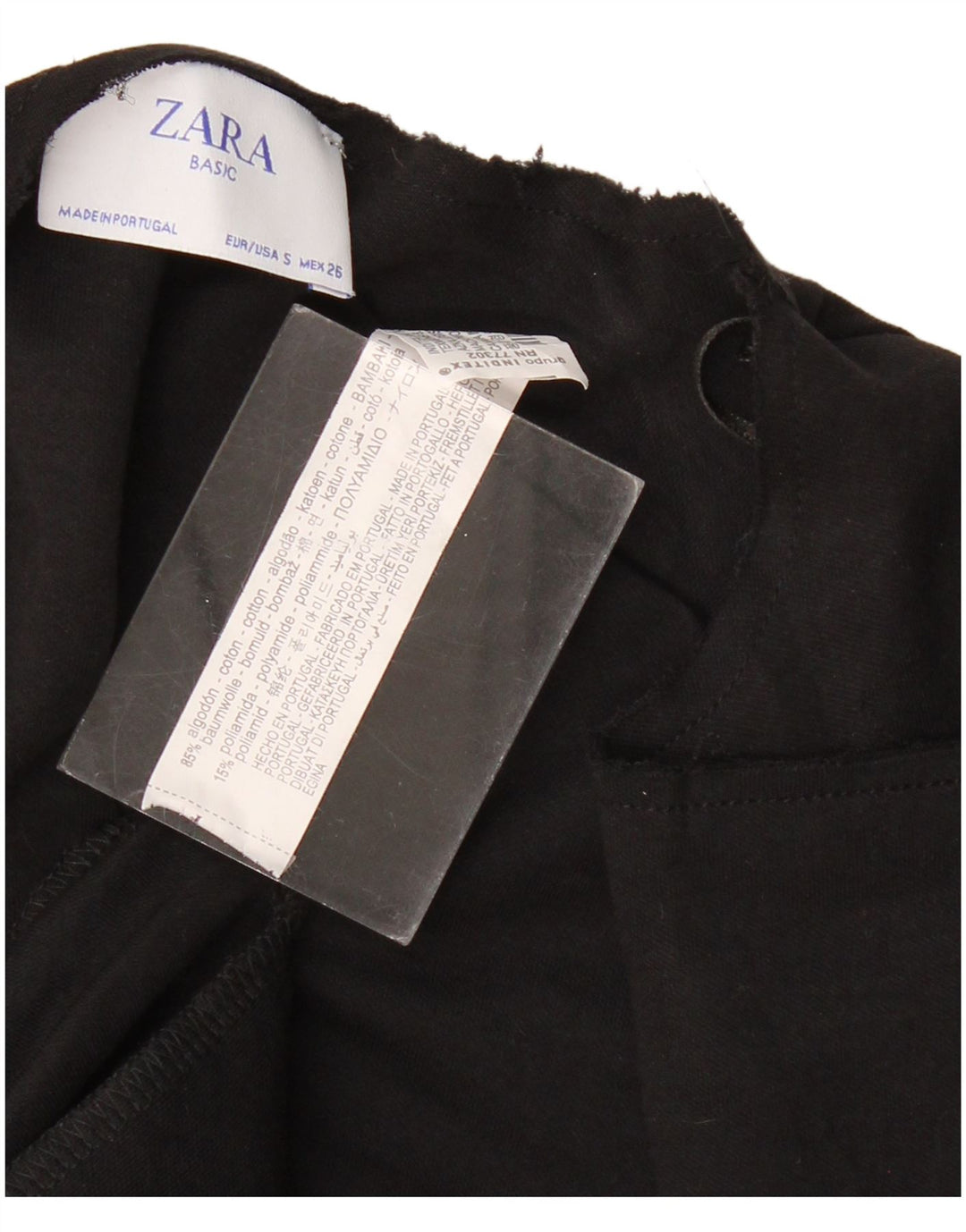 Top cardigan supradimensionat pentru femei Zara UK 10 mic bumbac negru