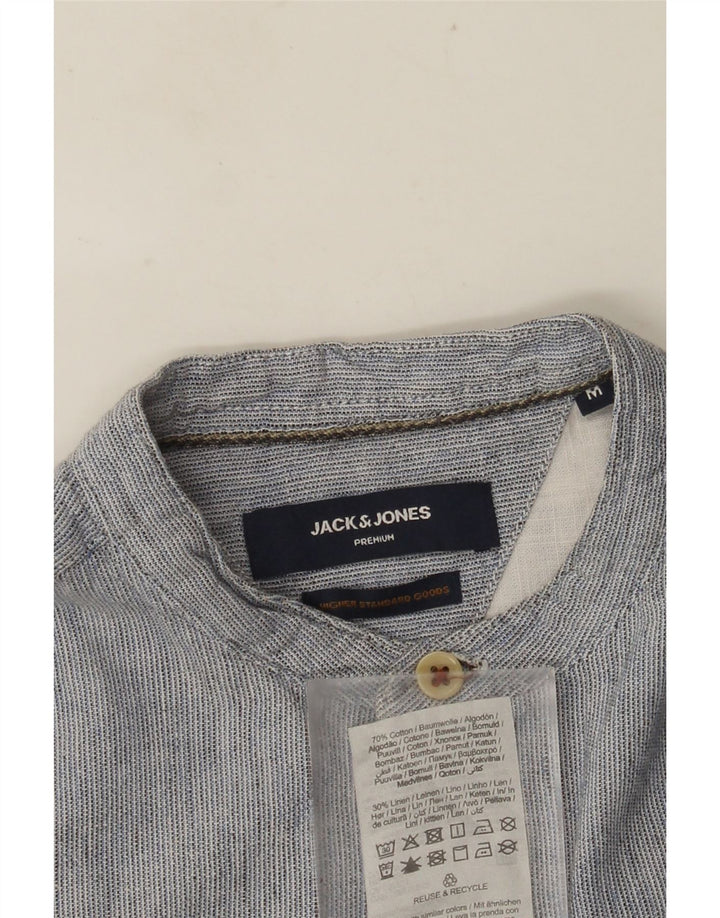 Cămașă pentru bărbați JACK & JONES, bumbac cu dungi albastre medii