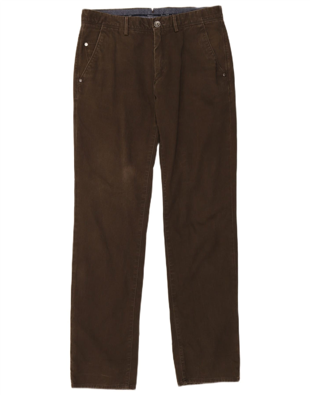 MASSIMO DUTTI Pantaloni chino drepți pentru bărbați EU 40 Medium W31 L32 Maro