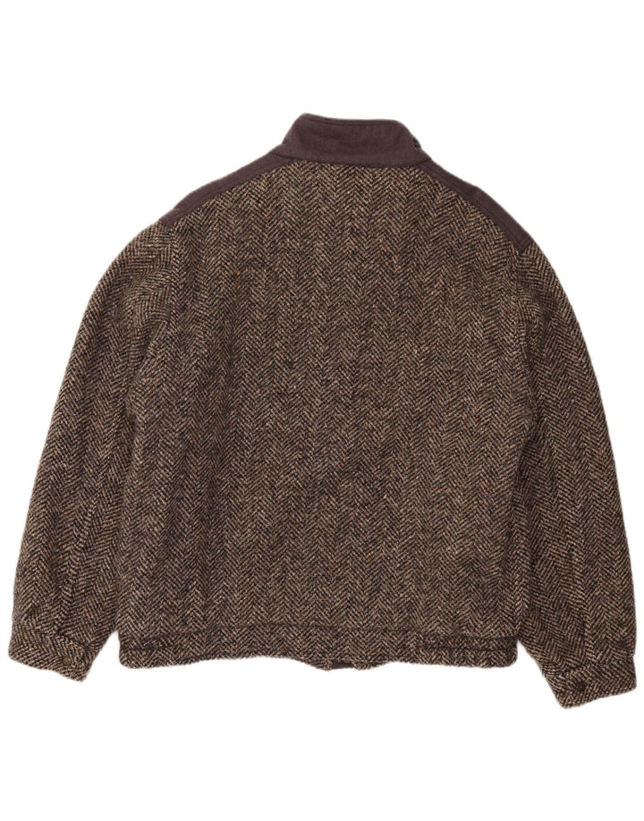 Jachetă Bomber pentru bărbați Faciba IT 56 3XL Maro Lână color bloc