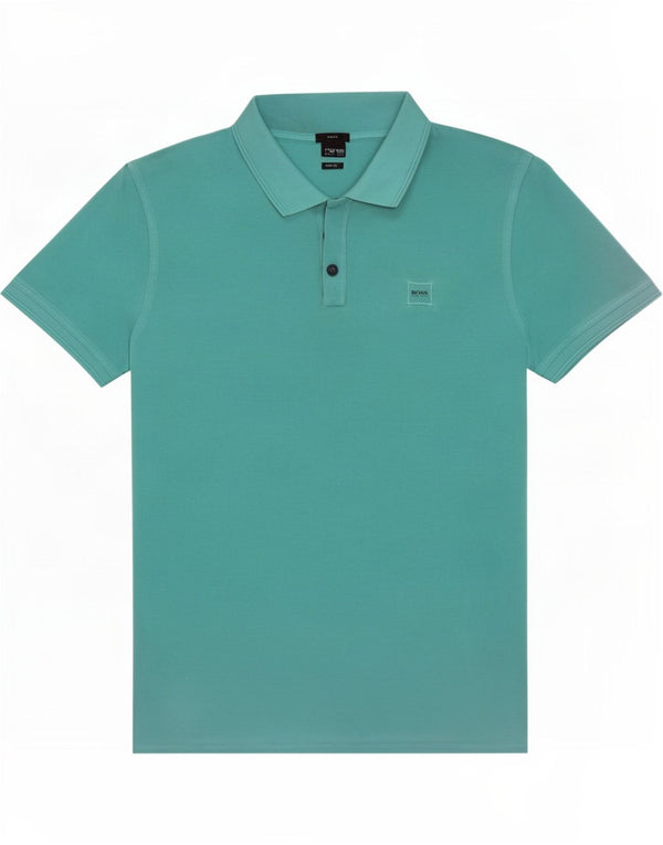 Cămașă polo pentru bărbați Hugo Boss Slim Fit 3XL, bumbac turcoaz