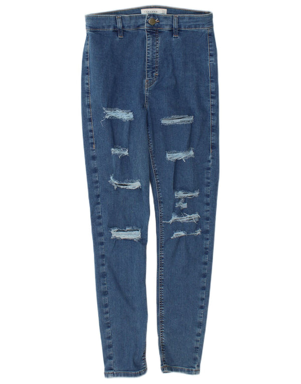 Topshop Jeans skinny distressed Joni pentru femei W28 L27 bumbac albastru