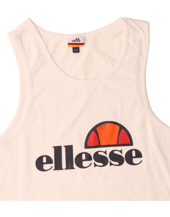 Vesta grafică pentru bărbați Ellesse, mic, alb, din bumbac