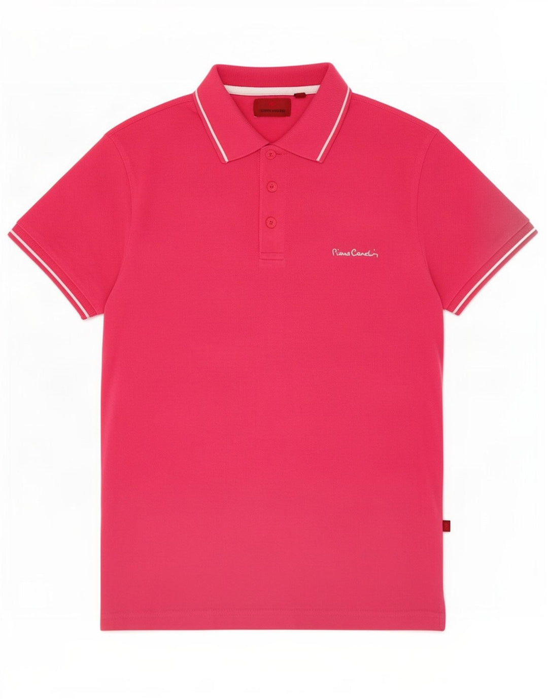 Cămașă polo Pierre Cardin pentru bărbați, bumbac roz mediu