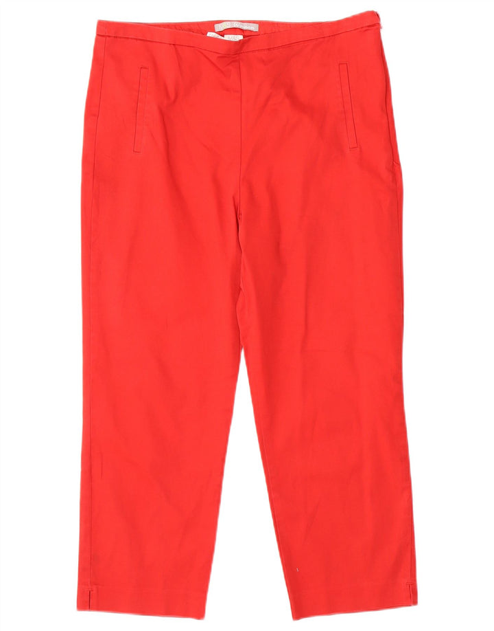 Pantaloni drepti Capri pentru femei Marks & Spencer UK 12 Medium W30 L21 Red