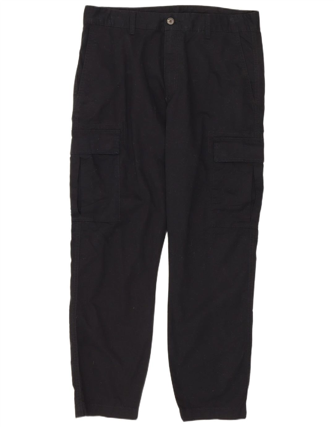 MARKS & SPENCER Pantaloni cargo drepti pentru bărbați W34 L29 bumbac negru