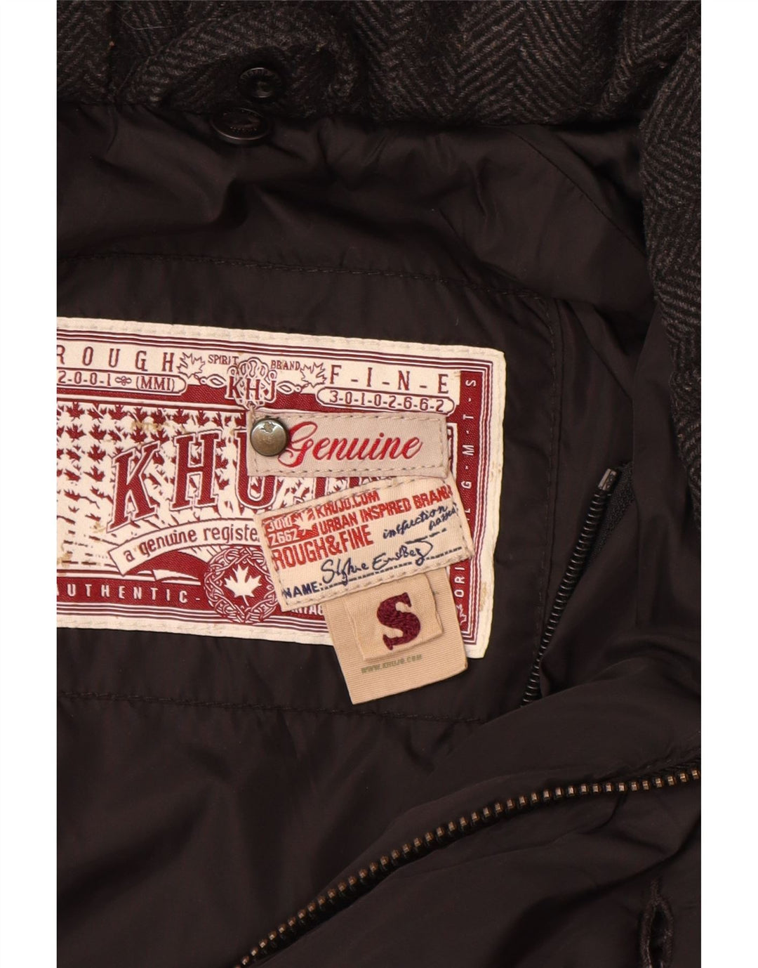 Palton căptușit pentru femei KHUJO UK 10 Nylon mic negru