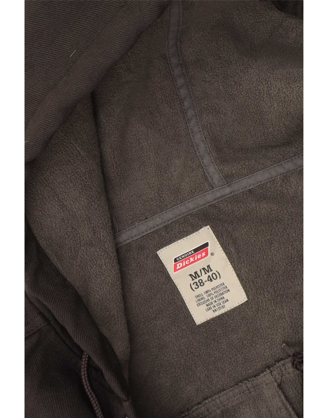 Dickies Mens Hooded Utility Jacket UK 38/40 Medium Black Polyester