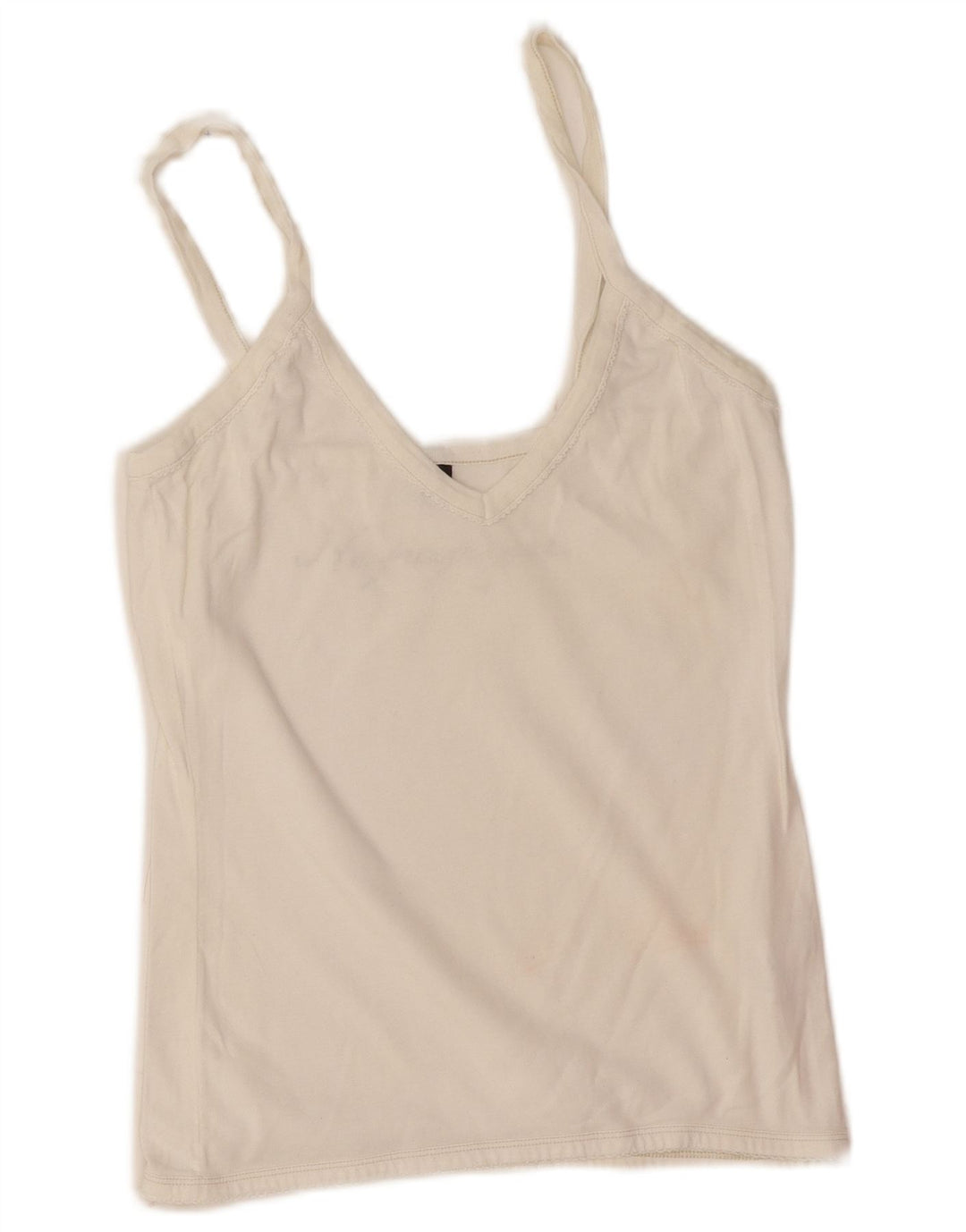 Napapijri Womens Cami Top UK 14 Large White Bumbac