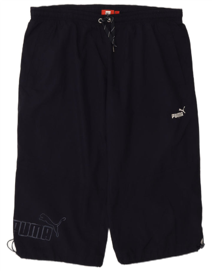 Pantaloni scurți sport Puma Graphic Bermuda pentru bărbați, mari bleumarin