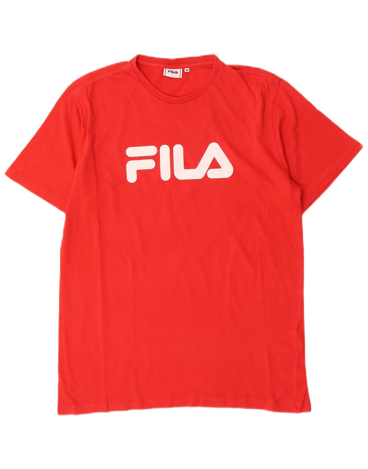 Tricou grafic Fila pentru bărbați Top Bumbac Roșu Mediu