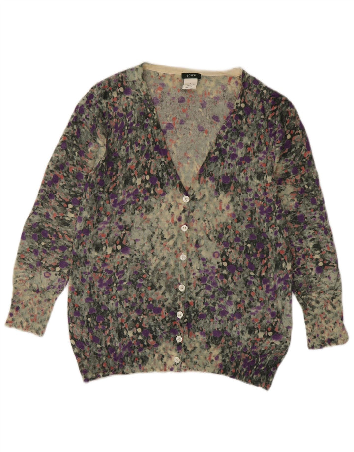Pulover cardigan pentru femei J. CREW UK 12 Medium Multicolore cu pete