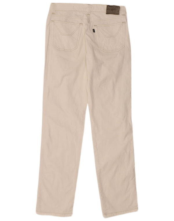 Jeckerson Blugi drepti pentru bărbați W34 L34 Bumbac alb