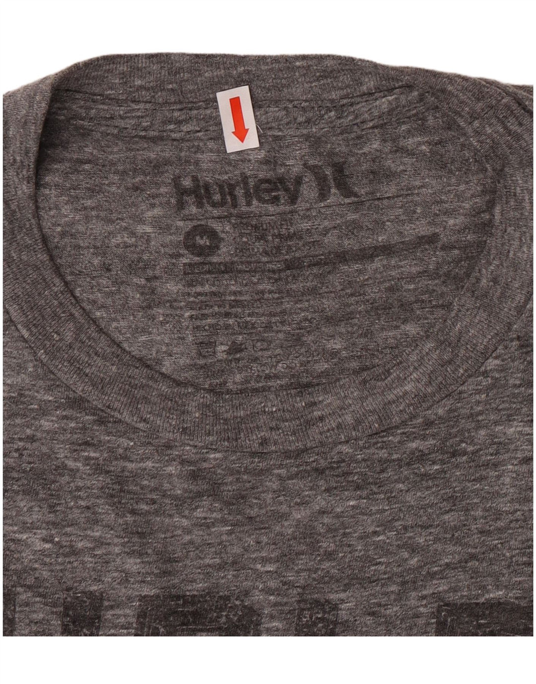 Tricou grafic Hurley pentru bărbați, cu croială regulată, de top, gri mediu
