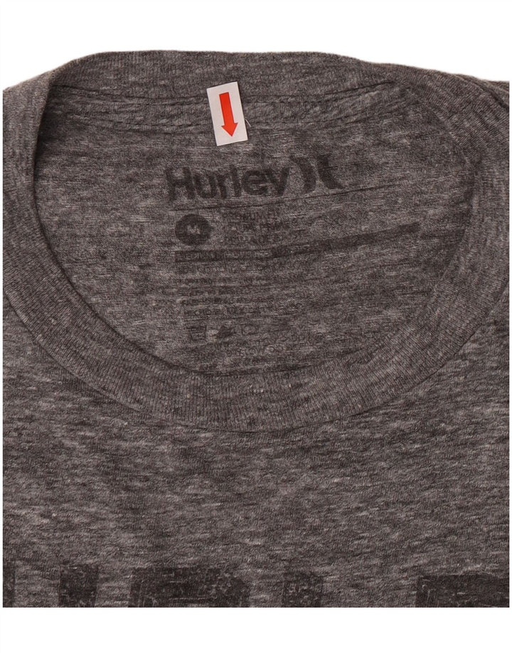 Tricou grafic Hurley pentru bărbați, cu croială regulată, de top, gri mediu