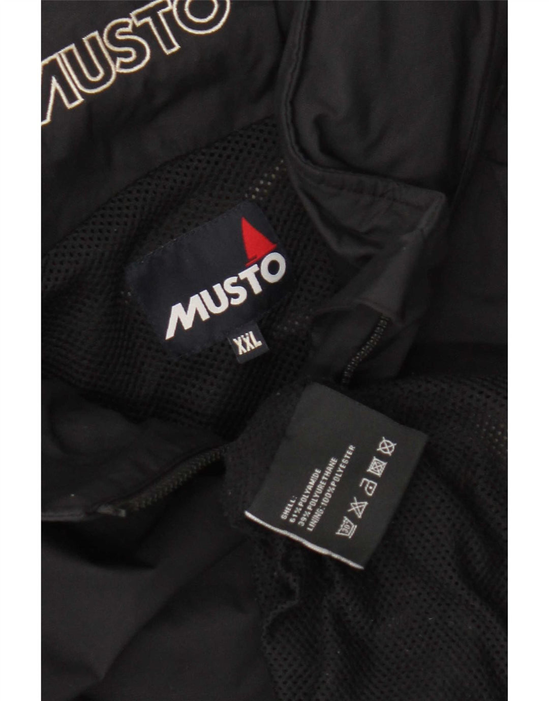 Jachetă de ploaie cu glugă pentru bărbați Musto UK 44 2XL Poliamidă neagră