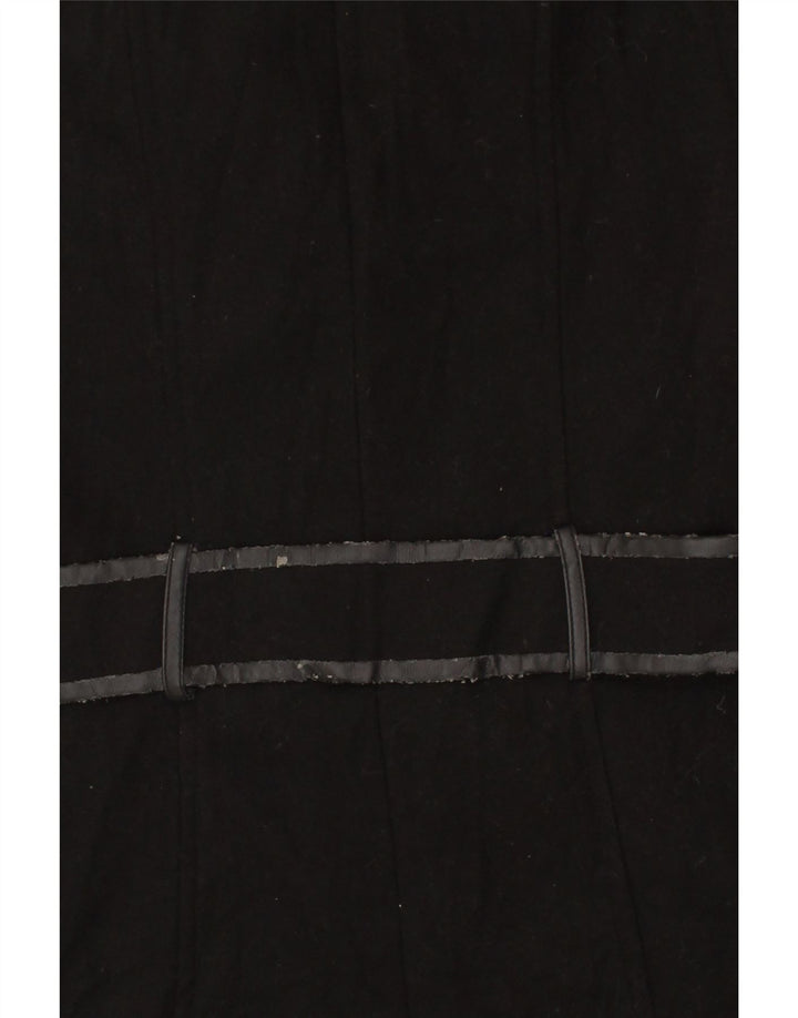 DESIGUAL Womens Overcoat EU 40 Medium Black Polyester Vintage Desigual and Second-Hand Desigual from Messina Hembry 