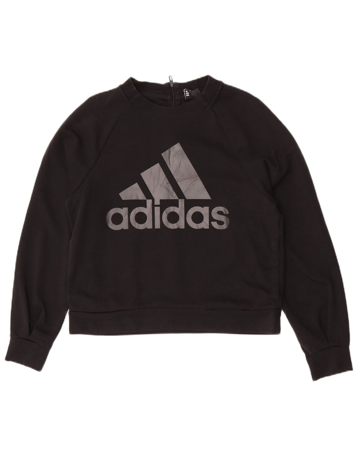 Pulover adidas pentru femei grafic supradimensionat UK 10 mic negru