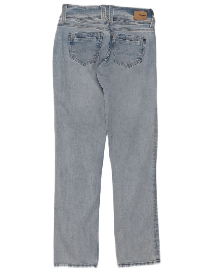 PEPE Jeans Womens Straight W29 L32 Blue Bumbac
