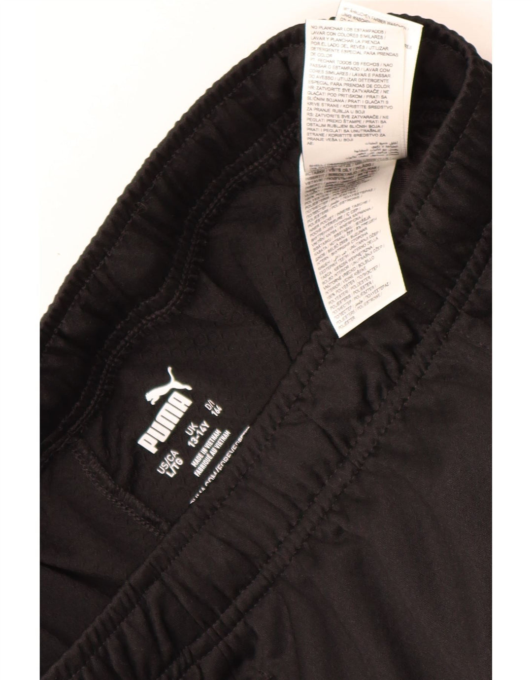 Pantaloni de trening PUMA pentru băieți 13-14 ani, negru, poliester color bloc