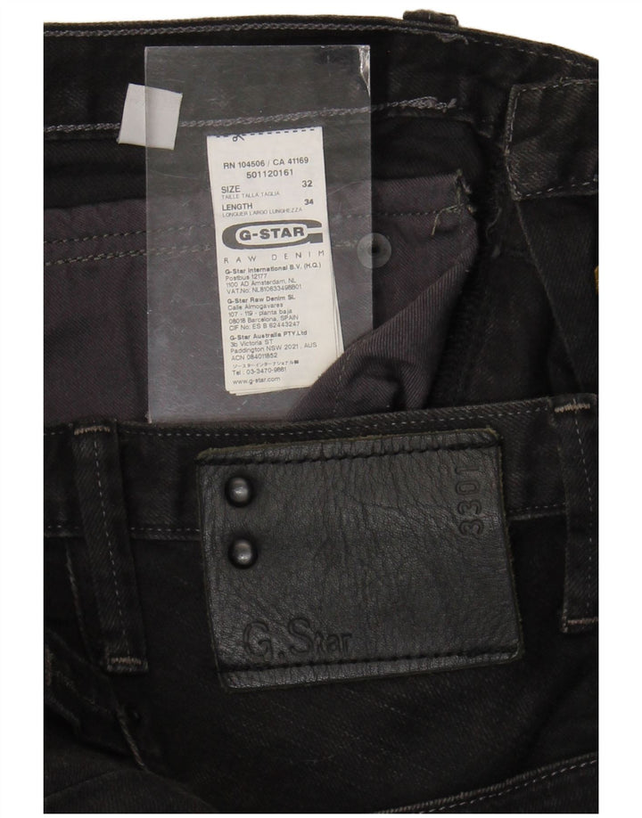 Blugi G-Star 3301 drepte pentru bărbați W32 L34 bumbac gri