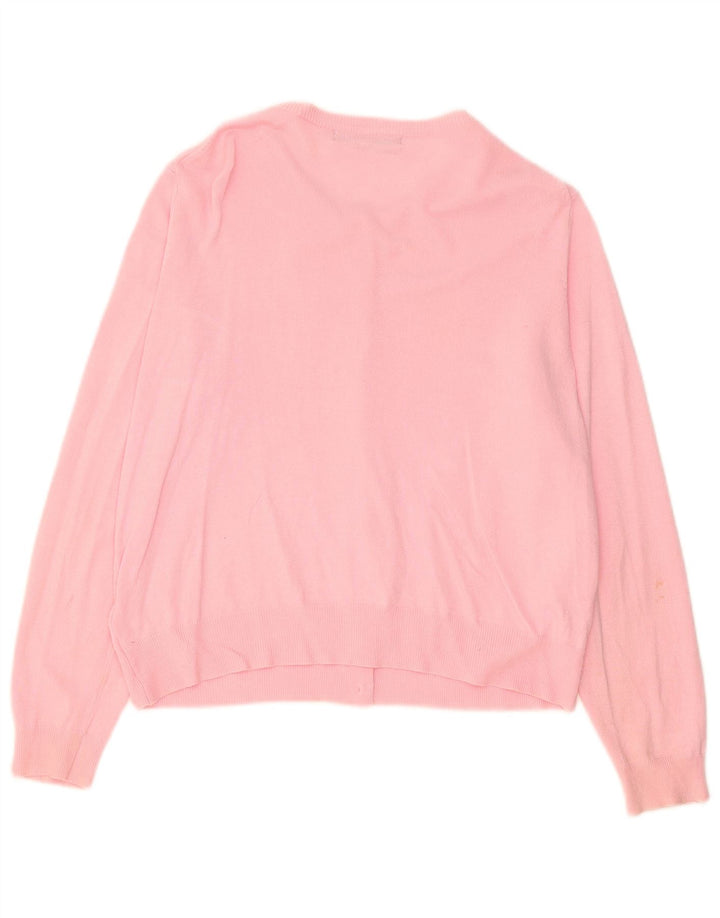 Pulover cardigan pentru femei Marks & Spencer UK 14 mare, roz, viscoză