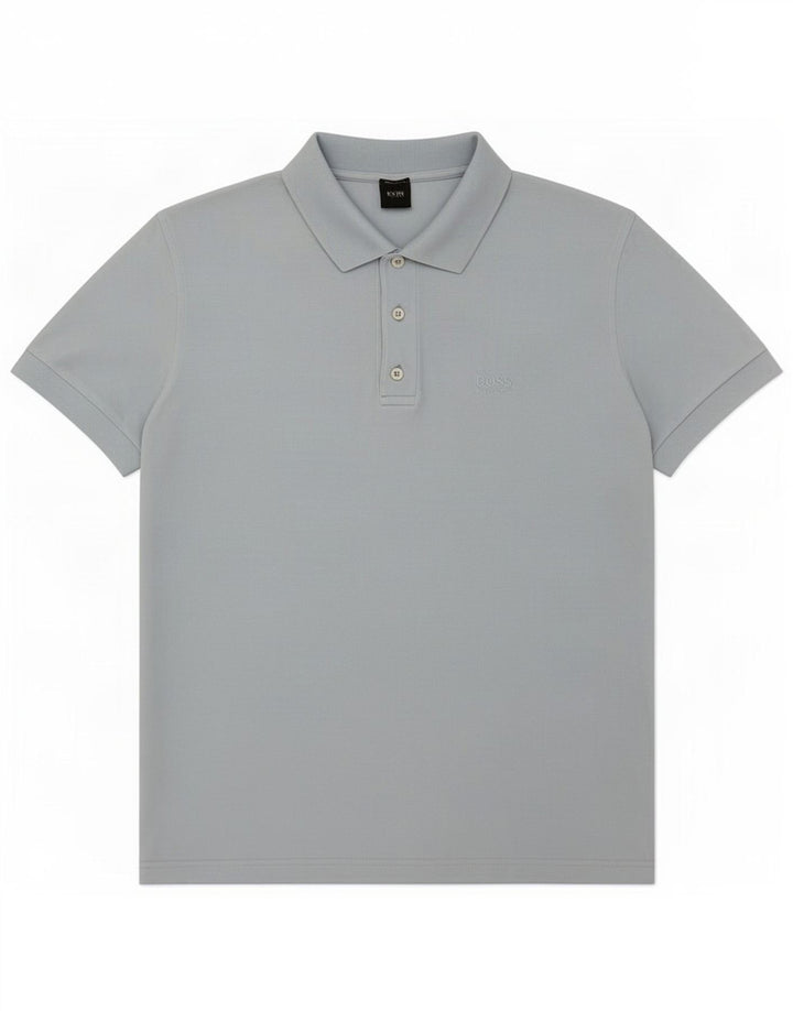 Tricou polo pentru bărbați Hugo Boss, bumbac albastru mediu