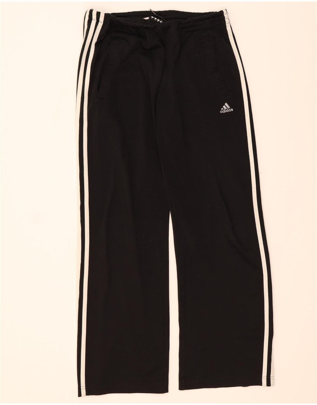 ADIDAS Boys Tracksuit Trousers 13-14 Years  Black Polyester Vintage Adidas and Second-Hand Adidas from Messina Hembry 