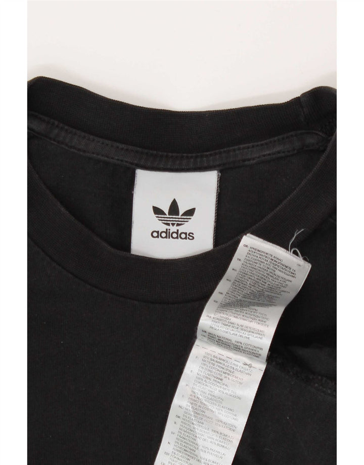 Adidas Top cu mânecă lungă pentru bărbați, bumbac negru mic