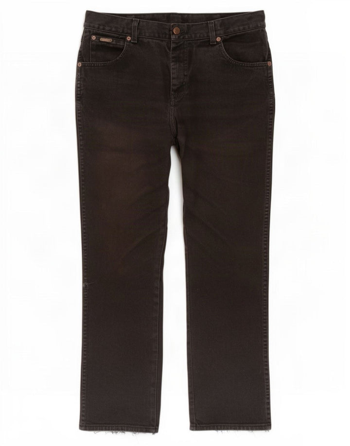 Blugi drepti pentru bărbați Wrangler W36 L32 bumbac negru