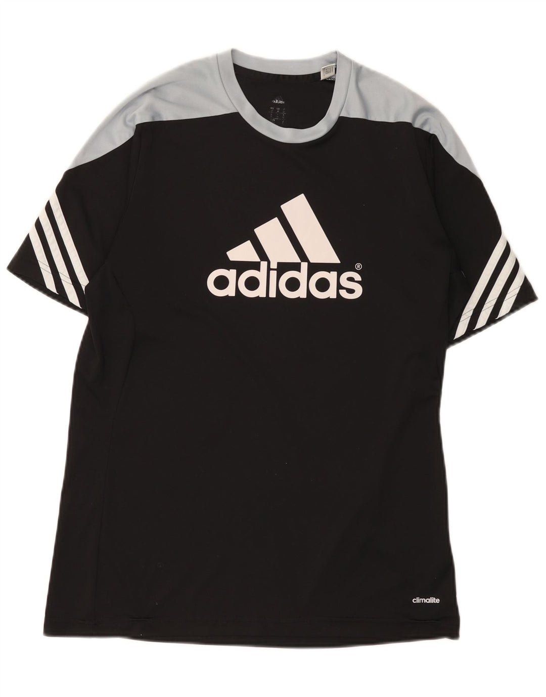 Tricou Adidas Climalite pentru bărbați Top Mediu Negru Poliester Colorblock