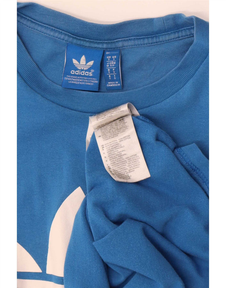 Tricou grafic pentru bărbați Adidas Top mic, albastru, bumbac