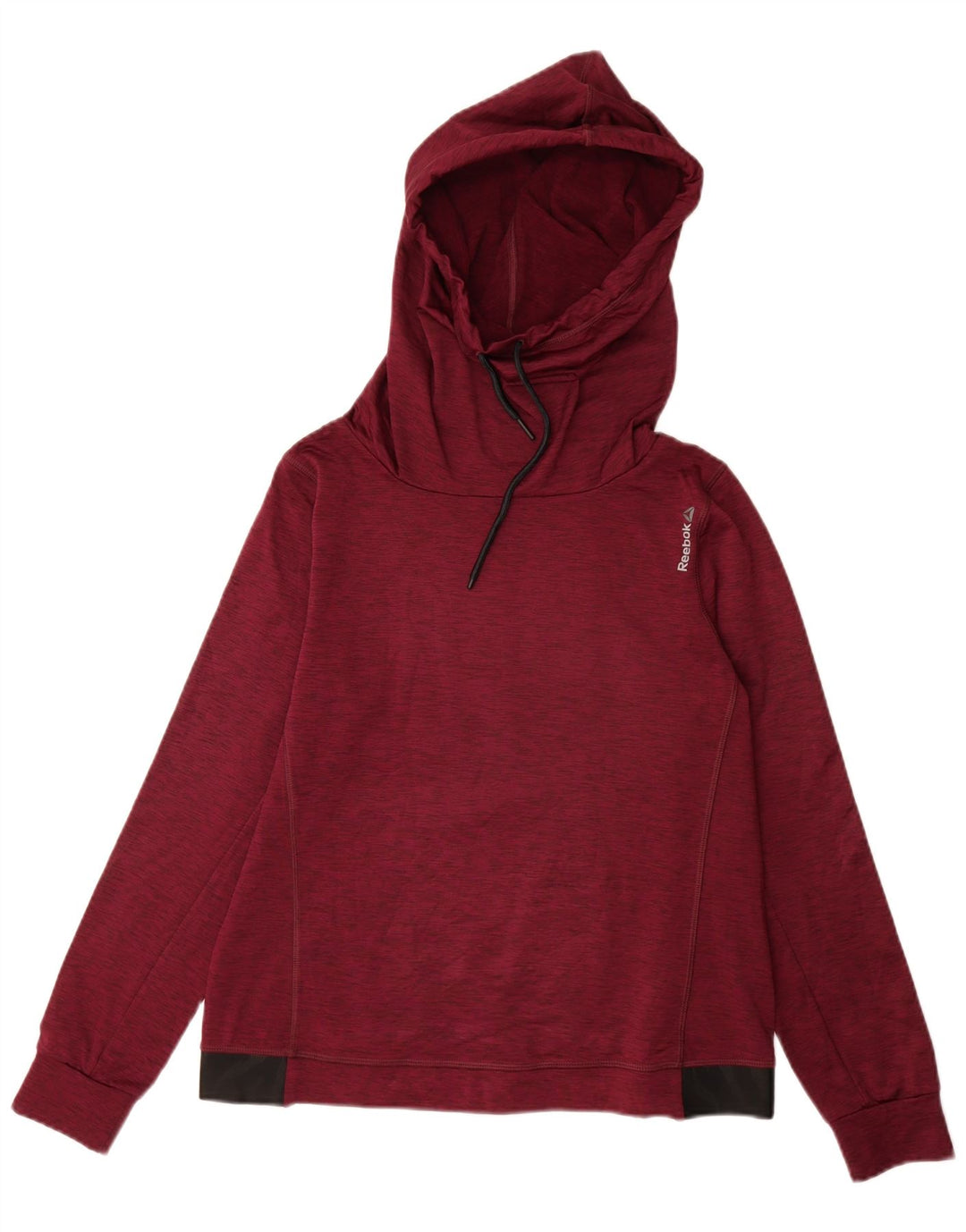 Pulover cu glugă REEBOK pentru femei UK 12/14 Medium Maroon Flecked Poliester