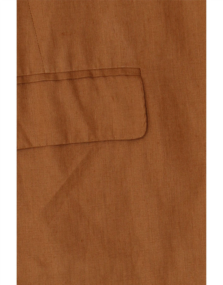 Blazer pentru femei Max Mara cu 1 nasture, UK 14, mare, maro, in