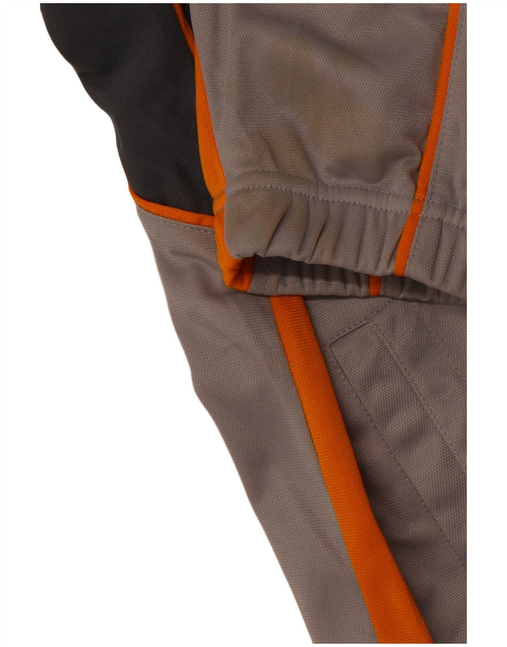 Jachetă de trening BRUGI pentru bărbați, gri mediu, poliester color bloc