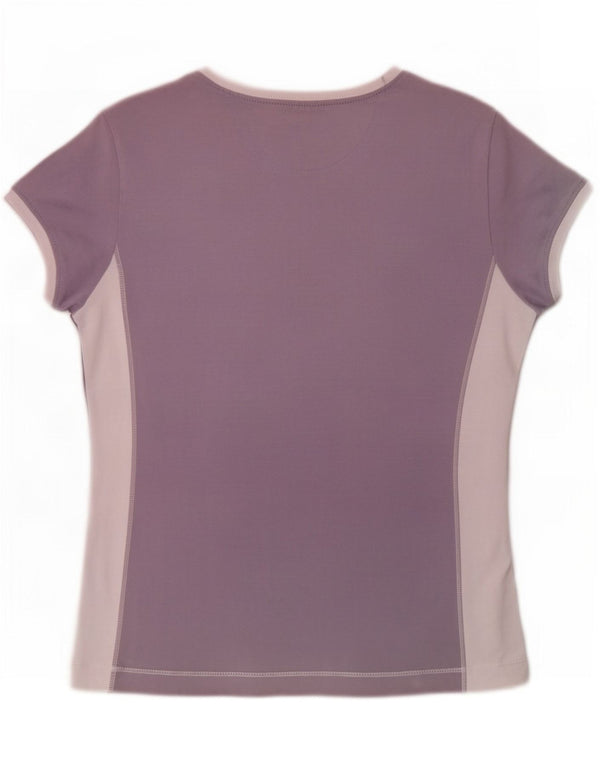 Champion Womens Heritage Classics Graphic T-Shirt Top UK 12 Medium Purple