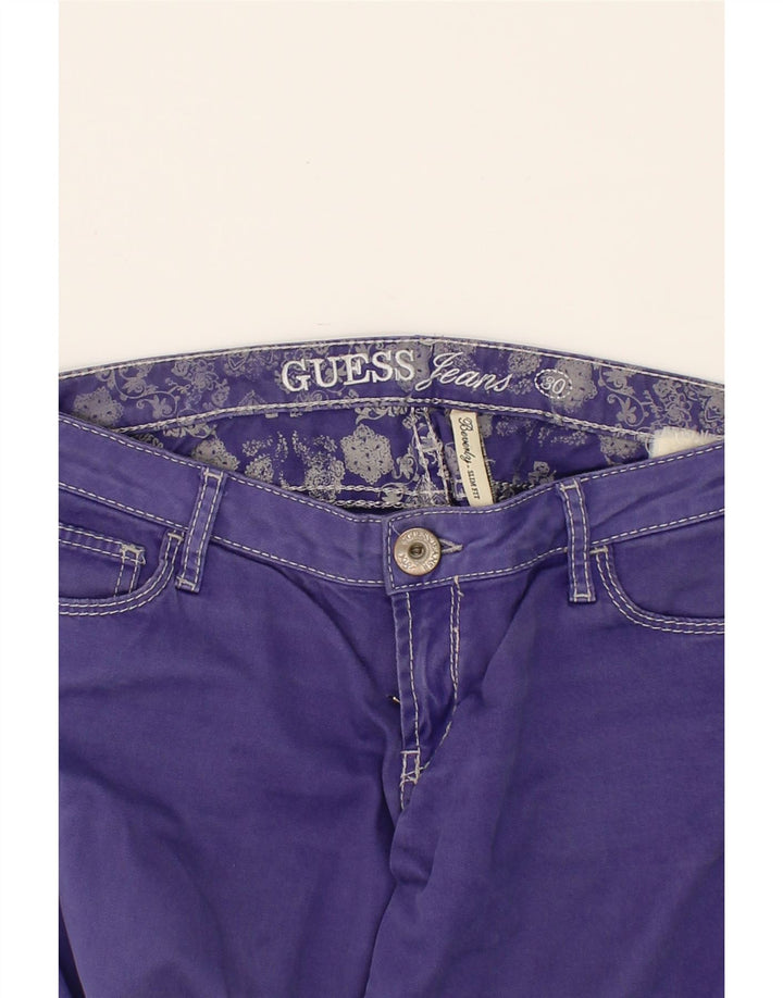 GUESS Womens Beverly Slim Jeans W30 L30 Purple Cotton Vintage Guess and Second-Hand Guess from Messina Hembry 