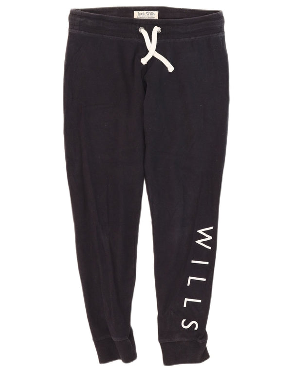 Jack Wills Pantaloni de trening grafic pentru femei Pantaloni de jogging UK 12 Medium Bleumarin