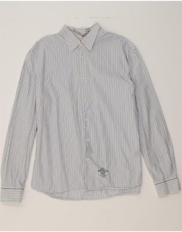 LEVI'S Mens Shirt XL Blue Striped Cotton Vintage Levi's and Second-Hand Levi's from Messina Hembry 