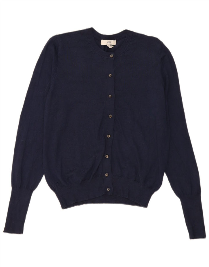 Pulover cardigan pentru femei Marks & Spencer UK 12 Medium Bleumarin Viscoză