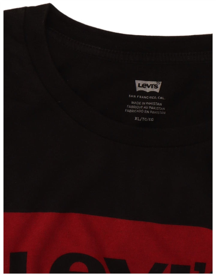 Tricou cu grafic pentru femei LEVI'S Top UK 18 XL Negru