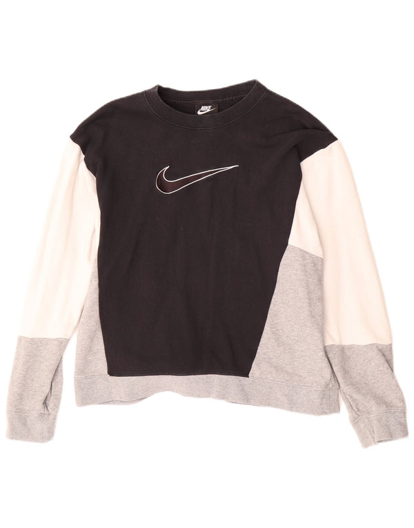 Pulover supradimensionat pentru femei NIKE UK 16, mare, negru, color block